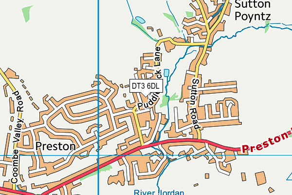 DT3 6DL map - OS VectorMap District (Ordnance Survey)