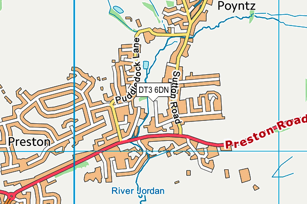 DT3 6DN map - OS VectorMap District (Ordnance Survey)