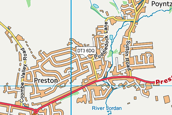 DT3 6DQ map - OS VectorMap District (Ordnance Survey)