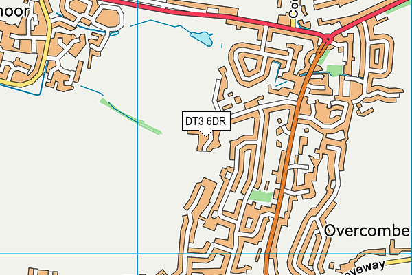 DT3 6DR map - OS VectorMap District (Ordnance Survey)