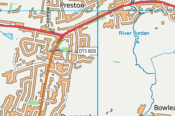 DT3 6DS map - OS VectorMap District (Ordnance Survey)