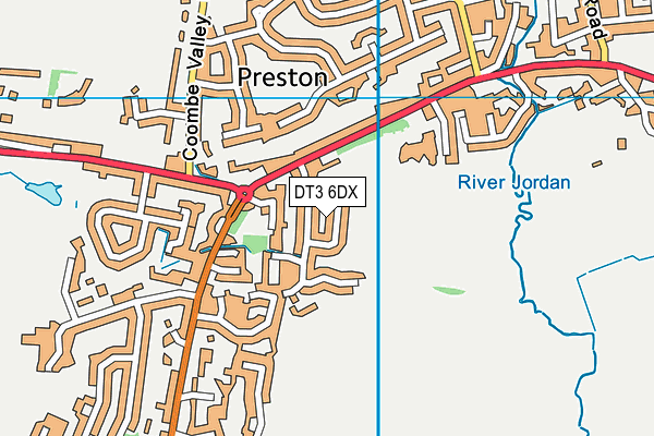 DT3 6DX map - OS VectorMap District (Ordnance Survey)