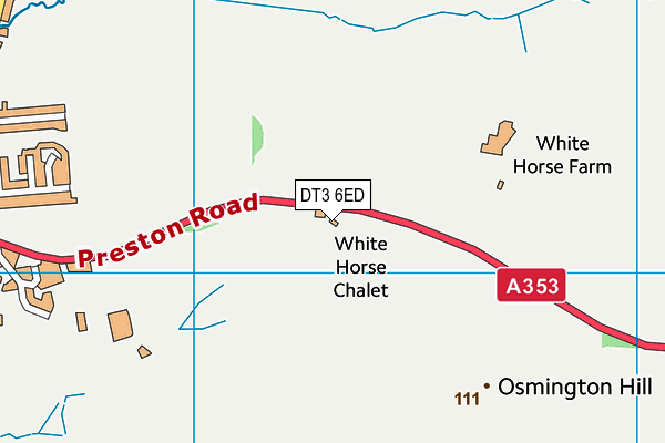 DT3 6ED map - OS VectorMap District (Ordnance Survey)