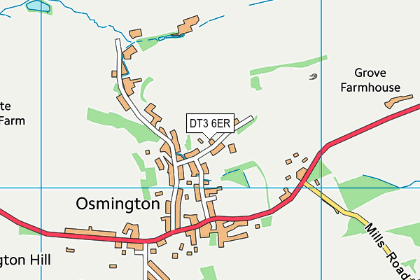 DT3 6ER map - OS VectorMap District (Ordnance Survey)