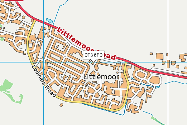 DT3 6FD map - OS VectorMap District (Ordnance Survey)