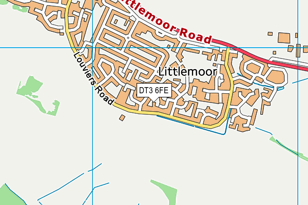 DT3 6FE map - OS VectorMap District (Ordnance Survey)