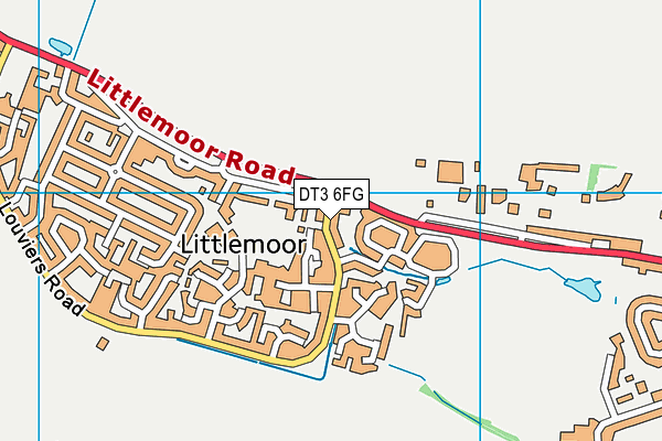 DT3 6FG map - OS VectorMap District (Ordnance Survey)