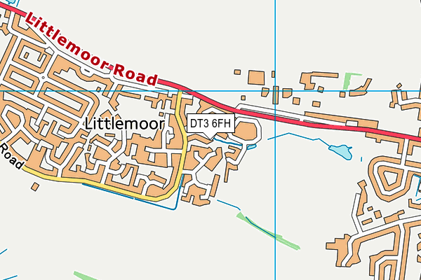 DT3 6FH map - OS VectorMap District (Ordnance Survey)