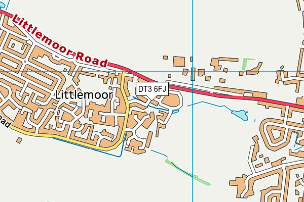 DT3 6FJ map - OS VectorMap District (Ordnance Survey)