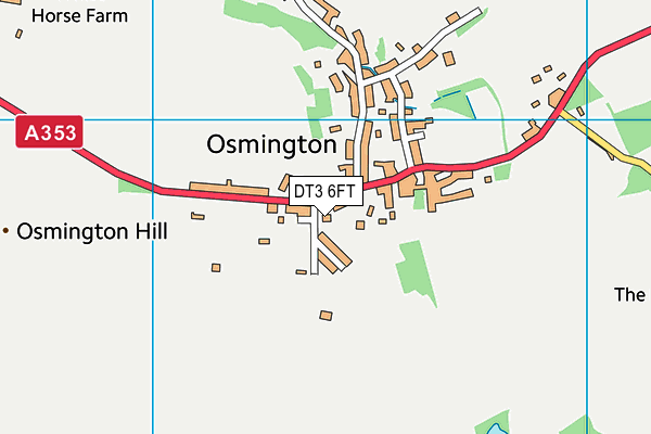 DT3 6FT map - OS VectorMap District (Ordnance Survey)