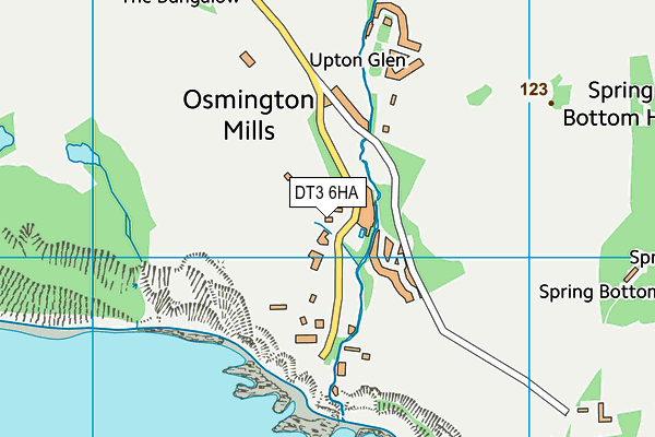 DT3 6HA map - OS VectorMap District (Ordnance Survey)