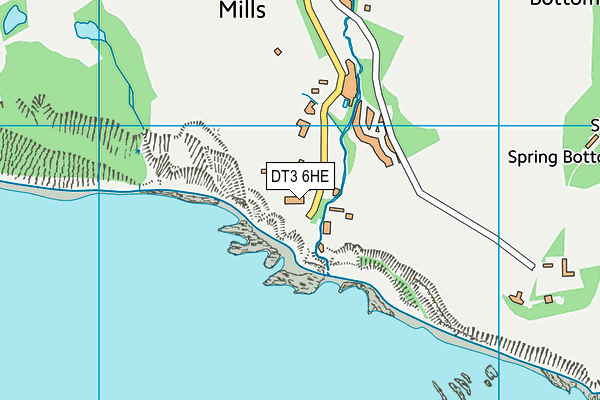 DT3 6HE map - OS VectorMap District (Ordnance Survey)