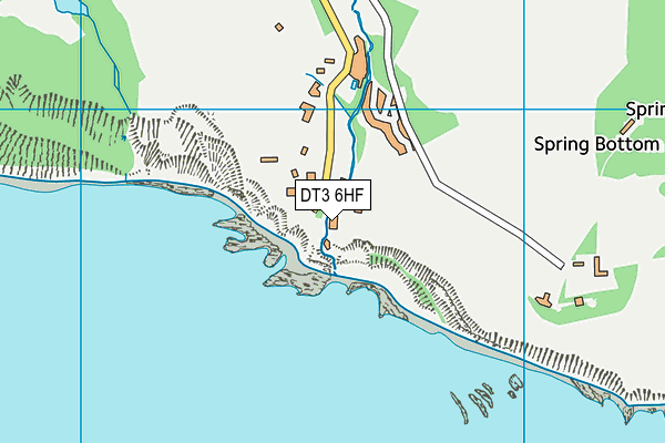 DT3 6HF map - OS VectorMap District (Ordnance Survey)