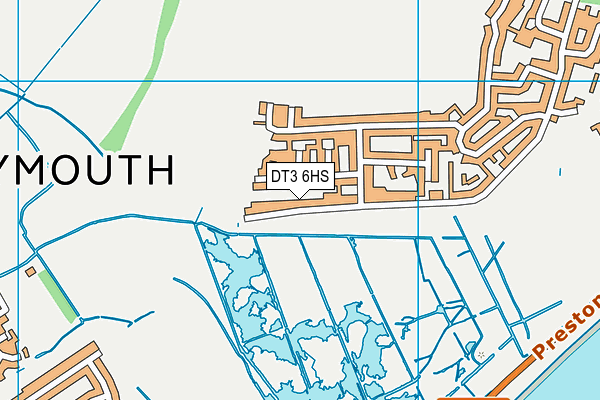 DT3 6HS map - OS VectorMap District (Ordnance Survey)