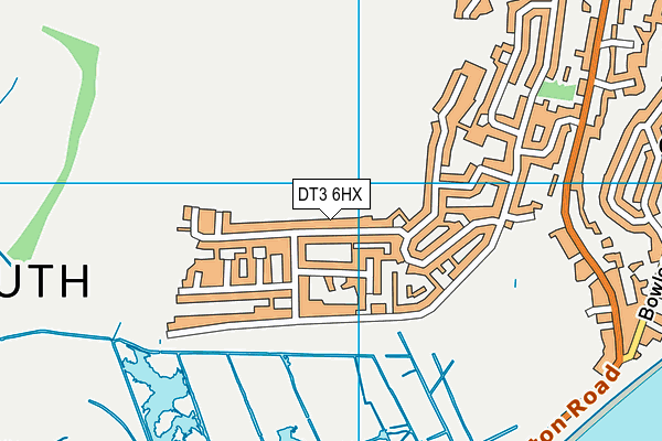 DT3 6HX map - OS VectorMap District (Ordnance Survey)