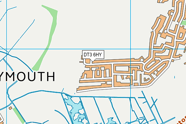 DT3 6HY map - OS VectorMap District (Ordnance Survey)