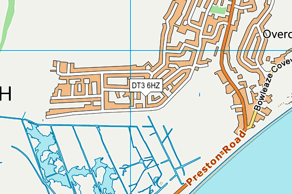 DT3 6HZ map - OS VectorMap District (Ordnance Survey)