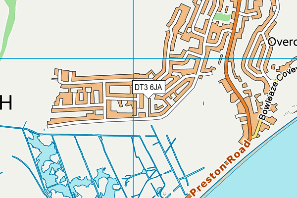 DT3 6JA map - OS VectorMap District (Ordnance Survey)