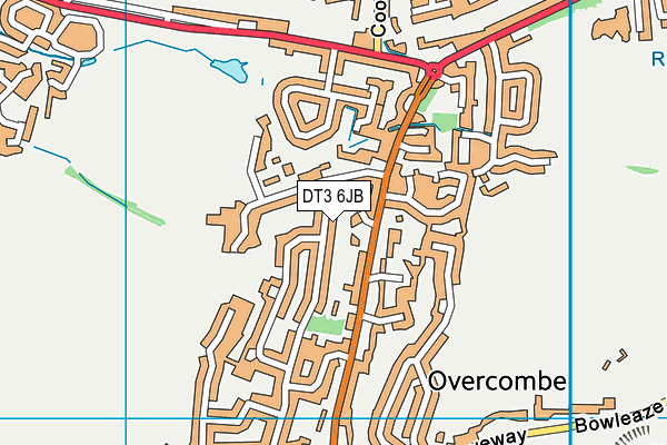 DT3 6JB map - OS VectorMap District (Ordnance Survey)