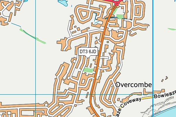 DT3 6JD map - OS VectorMap District (Ordnance Survey)