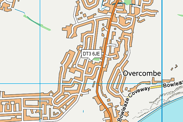 DT3 6JE map - OS VectorMap District (Ordnance Survey)