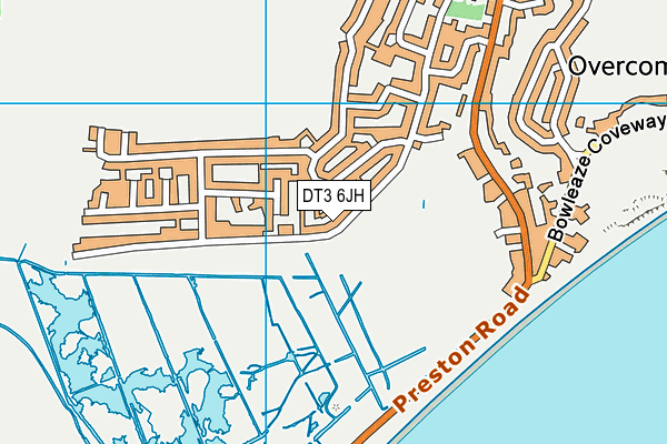 DT3 6JH map - OS VectorMap District (Ordnance Survey)