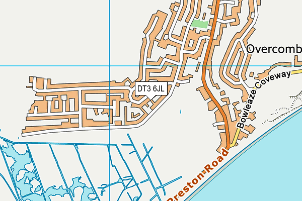 DT3 6JL map - OS VectorMap District (Ordnance Survey)