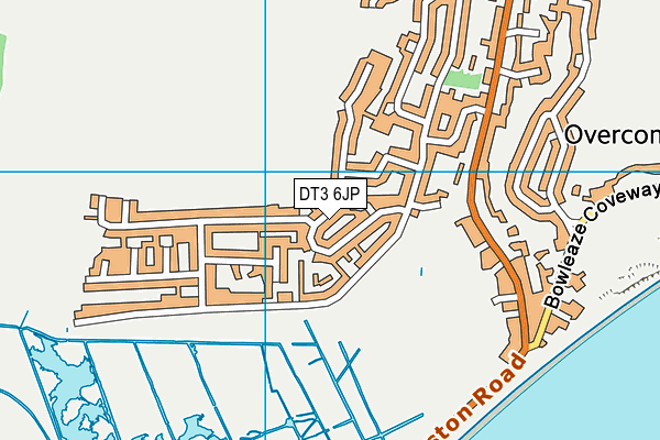 DT3 6JP map - OS VectorMap District (Ordnance Survey)