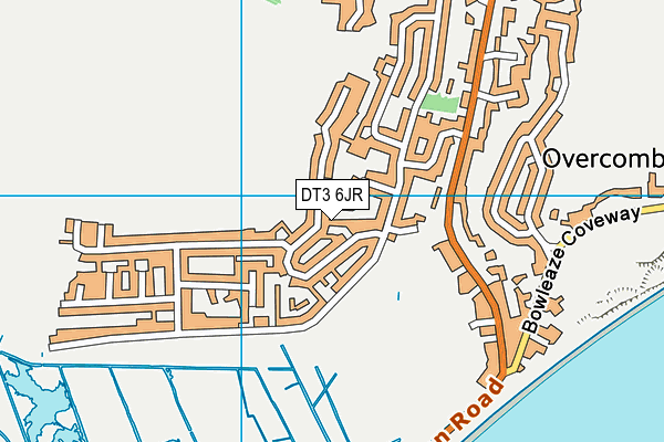 DT3 6JR map - OS VectorMap District (Ordnance Survey)