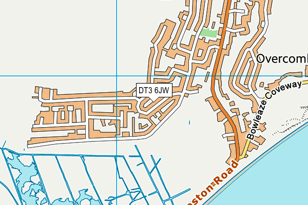 DT3 6JW map - OS VectorMap District (Ordnance Survey)