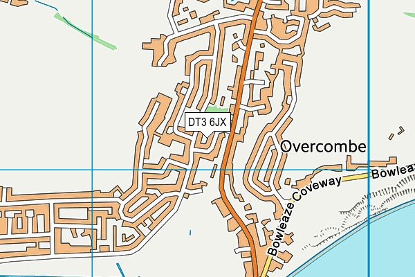 DT3 6JX map - OS VectorMap District (Ordnance Survey)