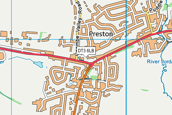 DT3 6LB map - OS VectorMap District (Ordnance Survey)