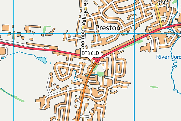 DT3 6LD map - OS VectorMap District (Ordnance Survey)
