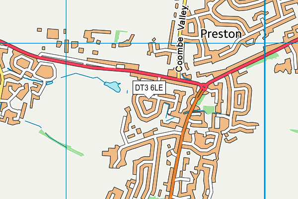 DT3 6LE map - OS VectorMap District (Ordnance Survey)