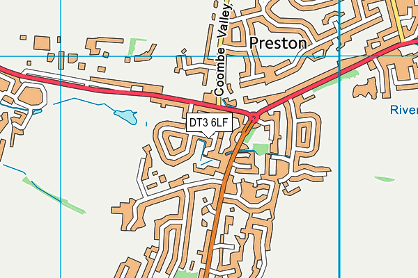 DT3 6LF map - OS VectorMap District (Ordnance Survey)