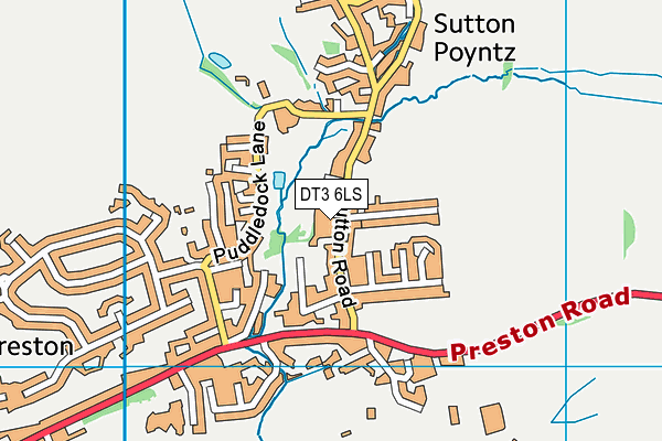 DT3 6LS map - OS VectorMap District (Ordnance Survey)