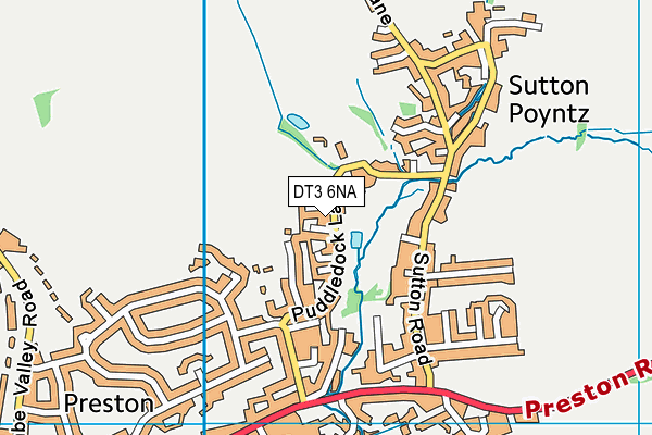 DT3 6NA map - OS VectorMap District (Ordnance Survey)