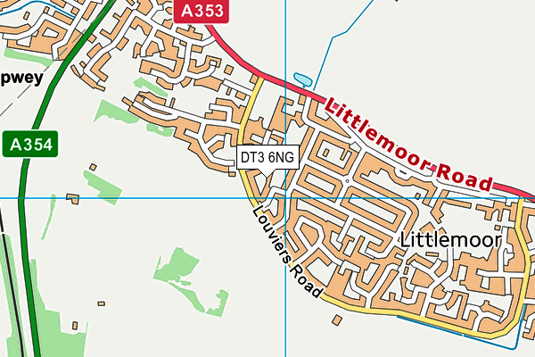 DT3 6NG map - OS VectorMap District (Ordnance Survey)