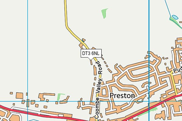 DT3 6NL map - OS VectorMap District (Ordnance Survey)