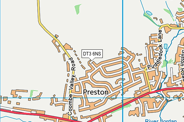 DT3 6NS map - OS VectorMap District (Ordnance Survey)