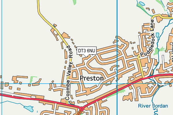 DT3 6NU map - OS VectorMap District (Ordnance Survey)