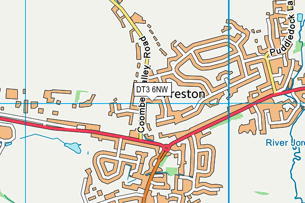 DT3 6NW map - OS VectorMap District (Ordnance Survey)