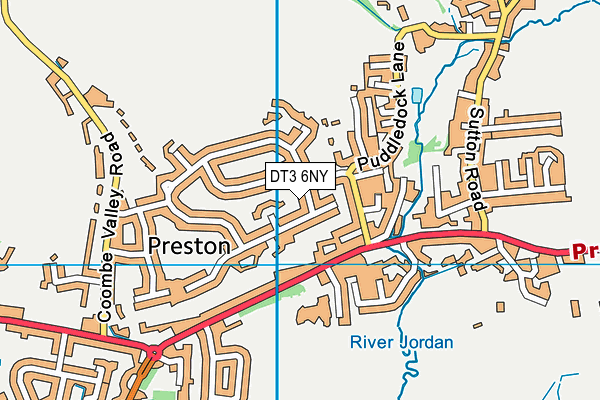 DT3 6NY map - OS VectorMap District (Ordnance Survey)