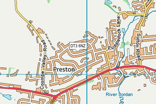 DT3 6NZ map - OS VectorMap District (Ordnance Survey)