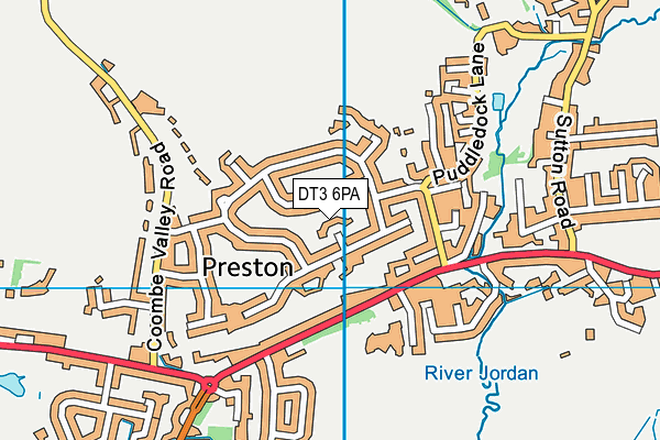 DT3 6PA map - OS VectorMap District (Ordnance Survey)