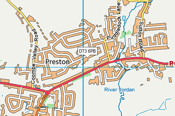 DT3 6PB map - OS VectorMap District (Ordnance Survey)