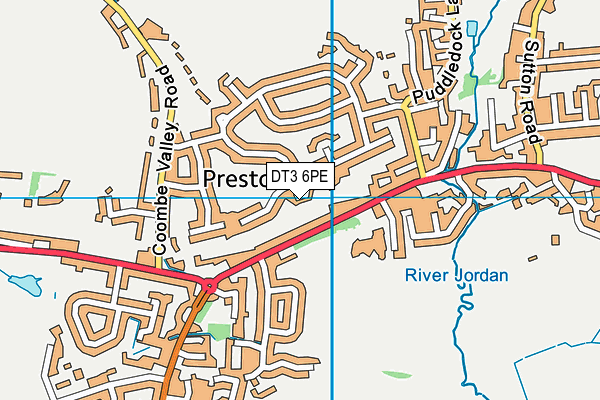 DT3 6PE map - OS VectorMap District (Ordnance Survey)