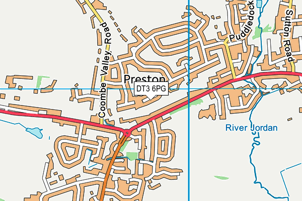 DT3 6PG map - OS VectorMap District (Ordnance Survey)