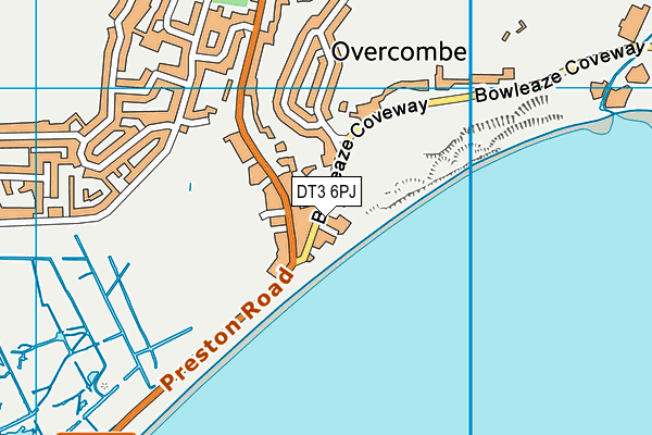 DT3 6PJ map - OS VectorMap District (Ordnance Survey)