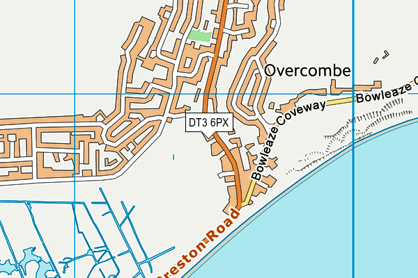 DT3 6PX map - OS VectorMap District (Ordnance Survey)